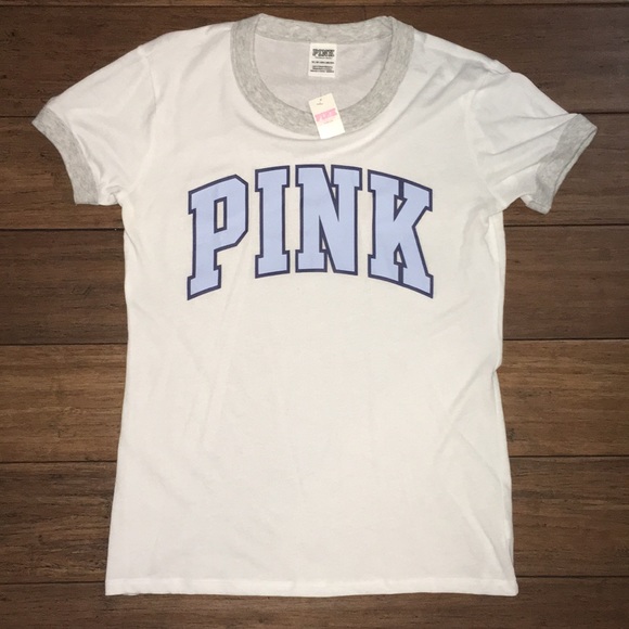 PINK Victoria's Secret Tops - PINK logo trimmed tee